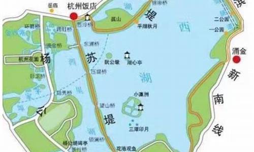 杭州西湖旅游路线示意图_杭州西湖旅游路线