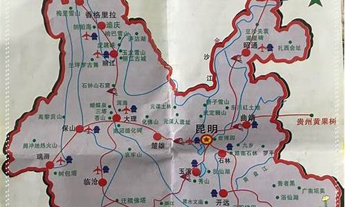 云南昆明旅游路线图_昆明旅游路线地图